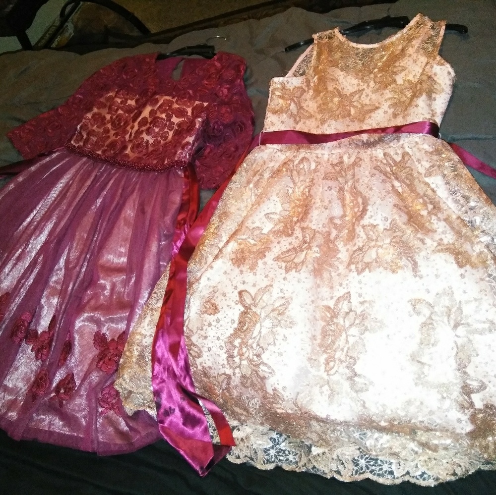Two grand new size 14 kids dresses